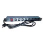 COBOX Bandeau de prise 19 pouces -1U -  8 prises - IEC320- C14 10A, 250V, avec interrupteur