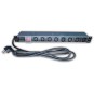 COBOX Bandeau de prise 19 pouces -1U -  8 prises - IEC320- C14 10A, 250V, avec interrupteur